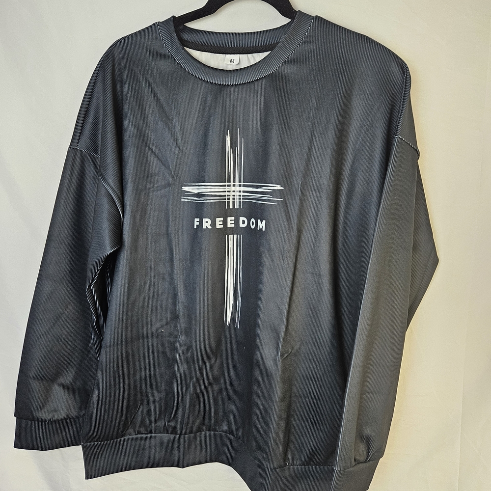 Black Freedom Graphic Sweatshirt